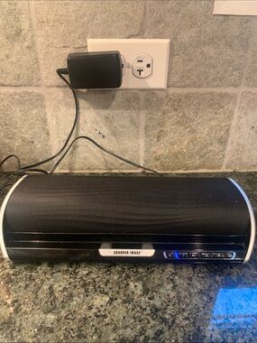 Sharper Image Black and Silver Portable Bluetooth Speaker